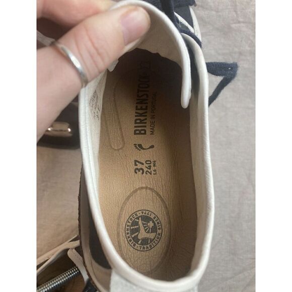 Birkenstock Santa Cruz Women's Size 6-6.5 (EU 37) Fit Navy Canvas Lace Up Shoes - Picture 10 of 12